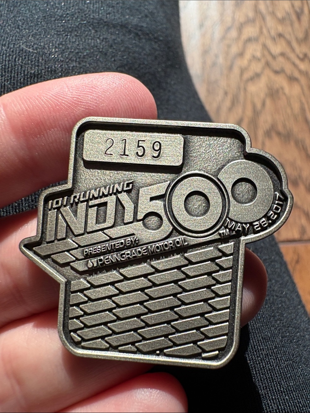 Indy 500 Commemorative Metal Token - Gray